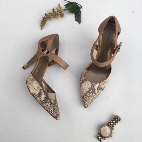 BCBGENERATION Snake Print Pointed Toe Mary Jane - Picture 2 of 6